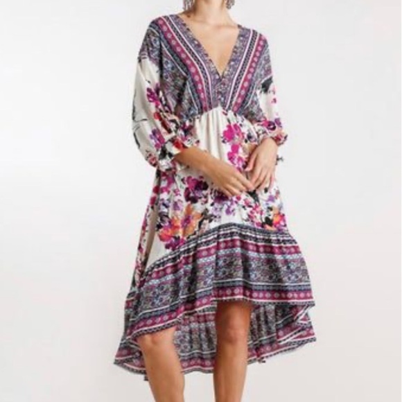 Umgee Dresses & Skirts - Umgee Floral High Low Dress